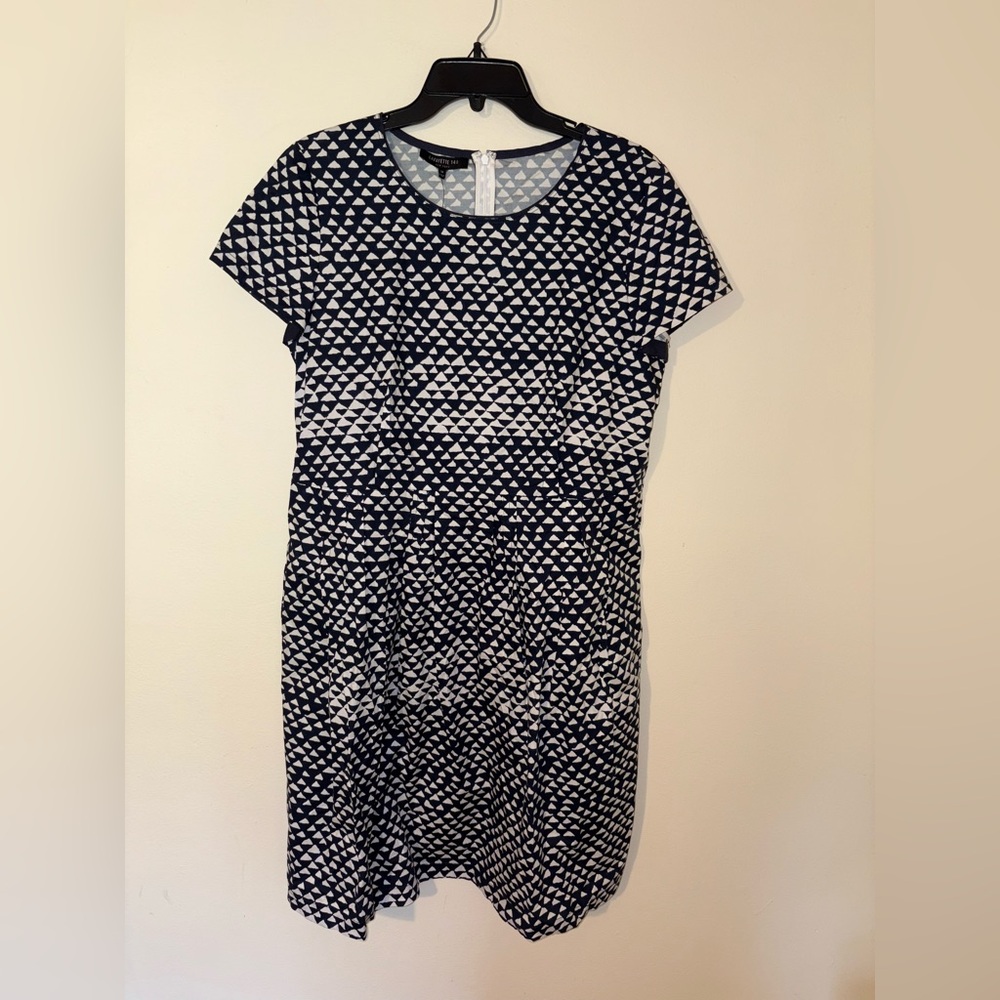 Lafayette 148 New York Gina Geo Print Dress Size 14 NWT
